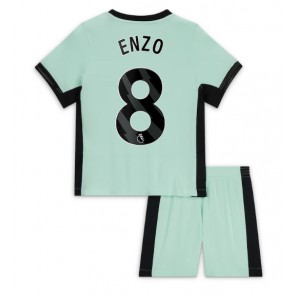 Maillot de foot Chelsea Enzo Fernandez #8 Troisième enfant 2023-24 Manches Courte (+ pantalon court)
